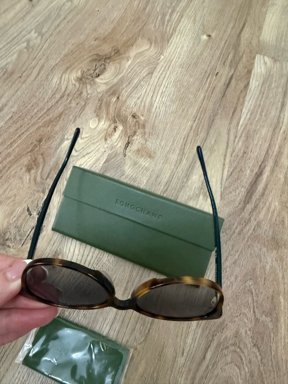 Longchamp Le Pliage Tortoiseshell Sunglasses - Picture 5 of 7